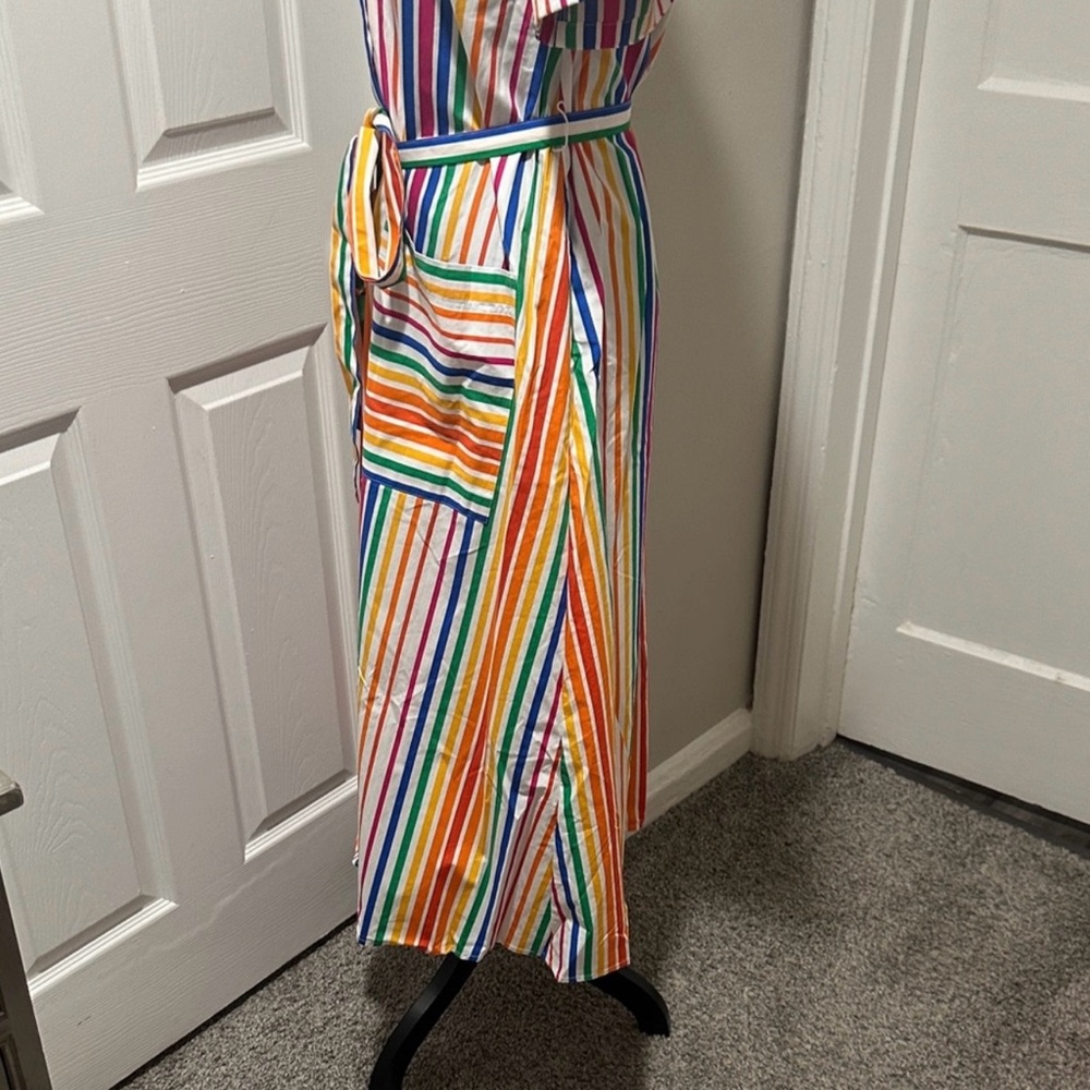 Christopher John Rogers Striped Shirt Dress - Picture 6 of 12